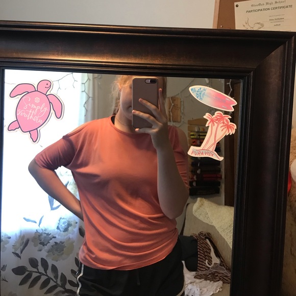 Pink blouse with shoulder cut outs - Picture 3 of 3